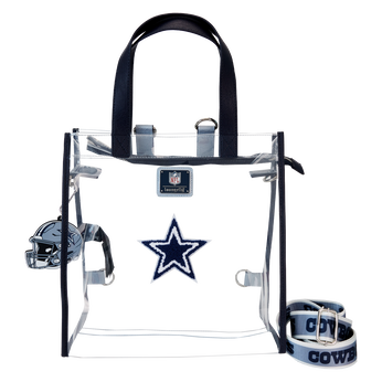 NFL Dallas Cowboys Clear Convertible Backpack & Tote Crossbody Stadium Bag, Image 1