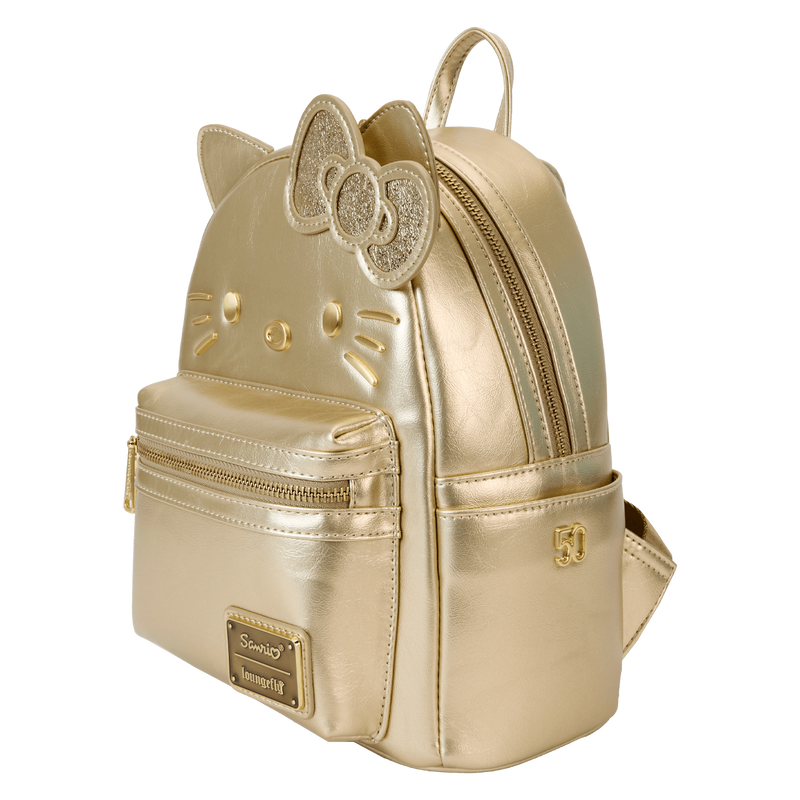 Limited Edition Sanrio Hello Kitty 50th Anniversary Gold Mini Backpack, , hi-res view 4