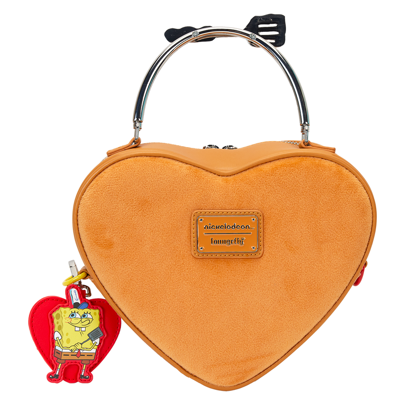 SpongeBob SquarePants Krabby Patty Plush Heart Figural Crossbody Bag, , hi-res view 6
