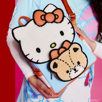 Sanrio Hello Kitty & Tiny Chum Bear Sherpa Mini Backpack LFlifestyle1 view 2