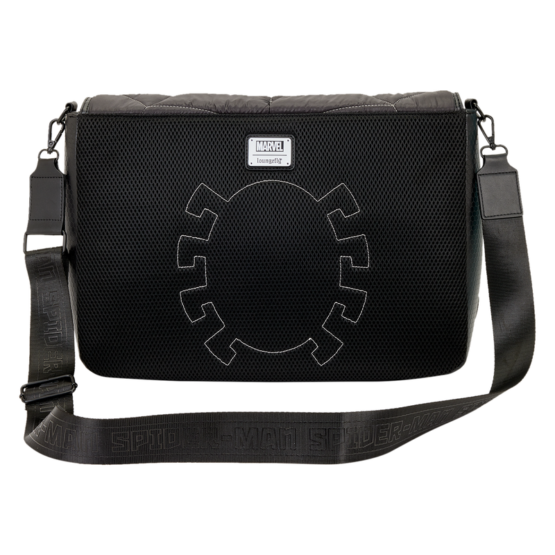 Spider-Man Black & White Suit Quilted Messenger Crossbody Bag, , hi-res view 7