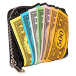 Monopoly 90th Anniversary Money Glitter Zip Around Wallet, , hi-res view 3