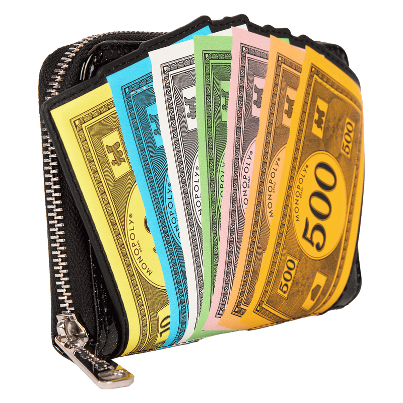 Monopoly 90th Anniversary Money Glitter Zip Around Wallet, , hi-res view 3