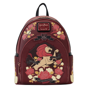 Harry Potter Gryffindor House Floral Tattoo Mini Backpack, , hi-res view 1