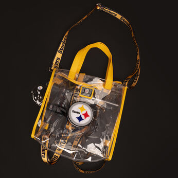 NFL Pittsburgh Steelers Clear Convertible Backpack & Tote Crossbody Stadium Bag, Image 2