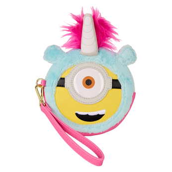 Minions Fluffy Unicorn Exclusive Costume Plush Wristlet Wallet, , hi-res view 1