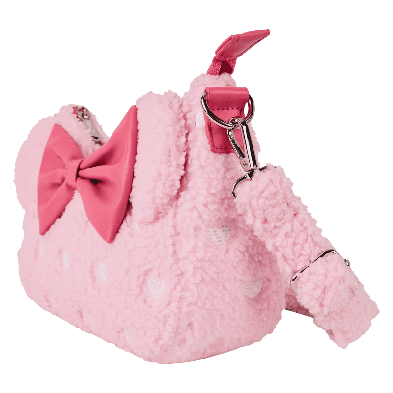 Minnie Mouse Exclusive Hearts Strawberry Scented Sherpa Crossbody Bag, , hi-res view 4