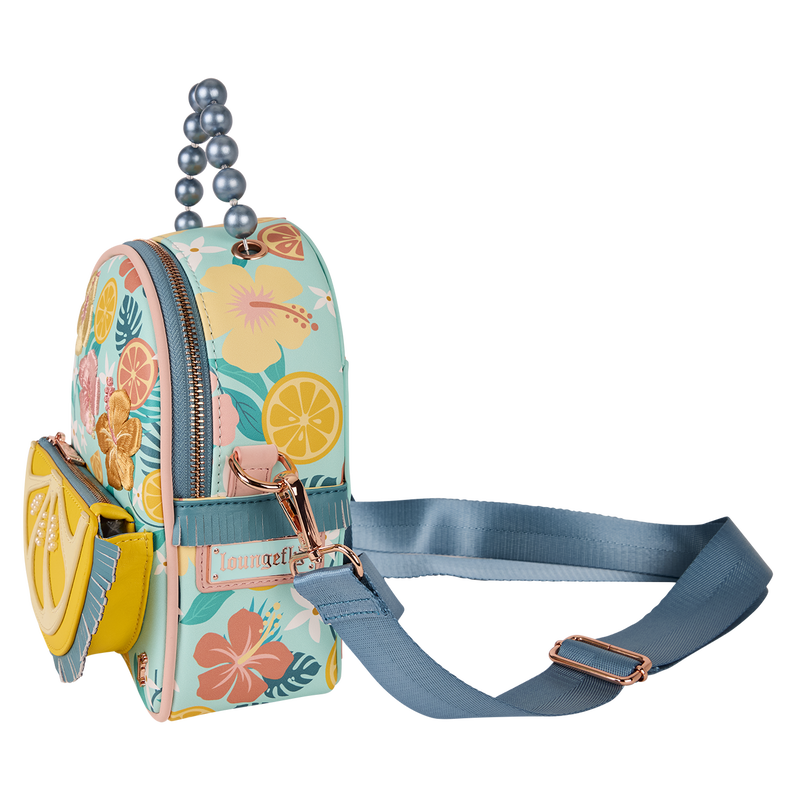 Loungefly Tropical Lemon Floral Convertible Mini Backpack & Crossbody Bag, , hi-res view 3