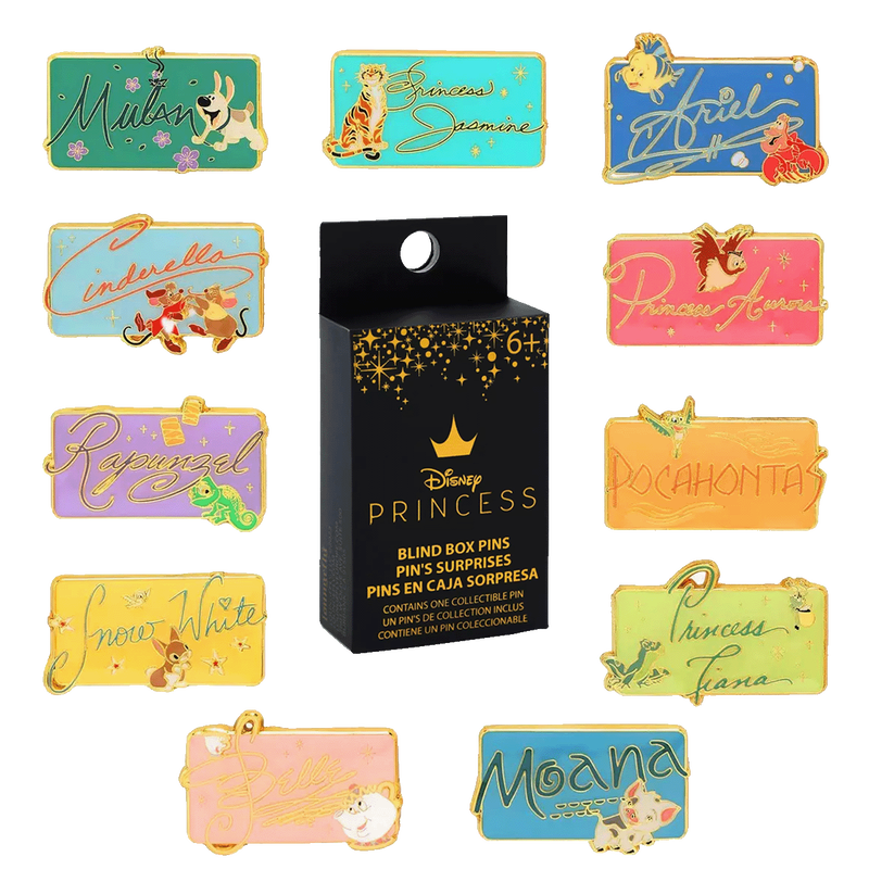 Disney Princess Signature & Sidekicks Blind Box Enamel Pin, , hi-res view 1
