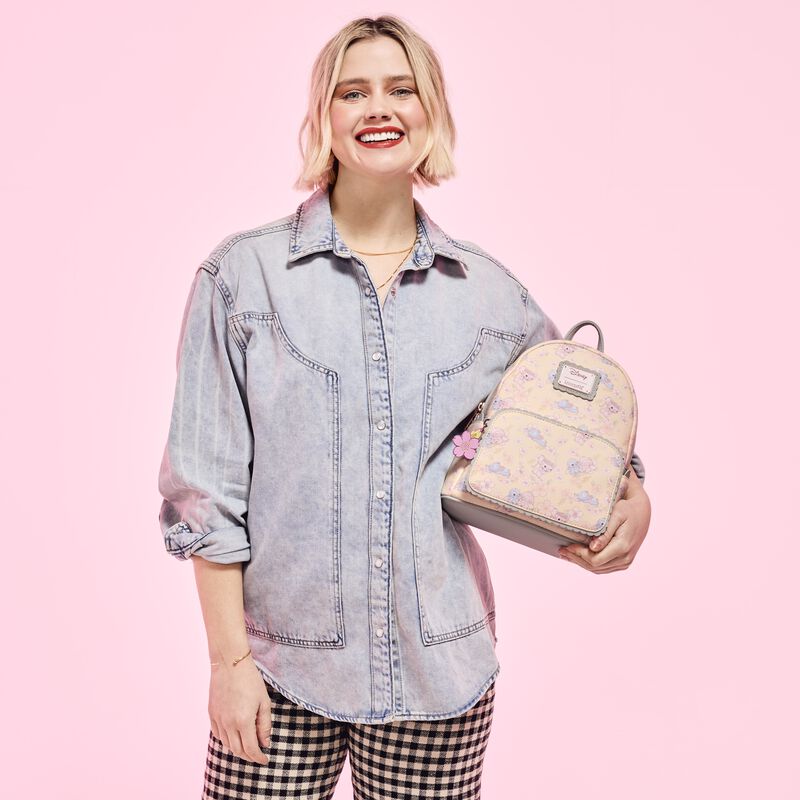 Stitch & Angel Cherry Blossom All-Over Print Mini Backpack LFlifestyle1 view 2