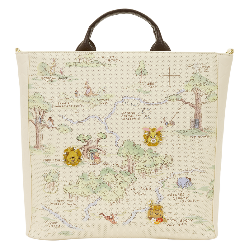 Winnie the Pooh Hundred Acre Wood Tote Pin Trader Crossbody Bag, , hi-res view 1