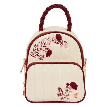 Loungefly Cream & Red Floral Convertible Mini Backpack & Crossbody Bag, Image 1