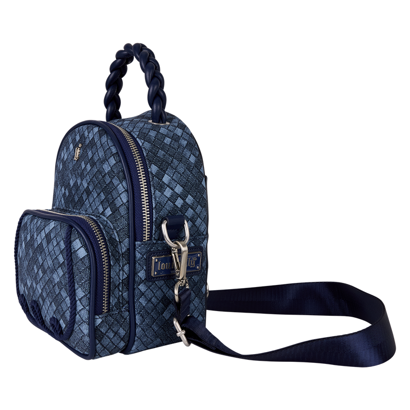 Loungefly Faux Denim Convertible Mini Backpack & Crossbody Bag, , hi-res view 3