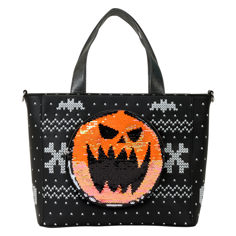 The Nightmare Before Christmas Jack Skellington Reversible Sequins Tote Crossbody Bag with Coin Bag, , hi-res view 7