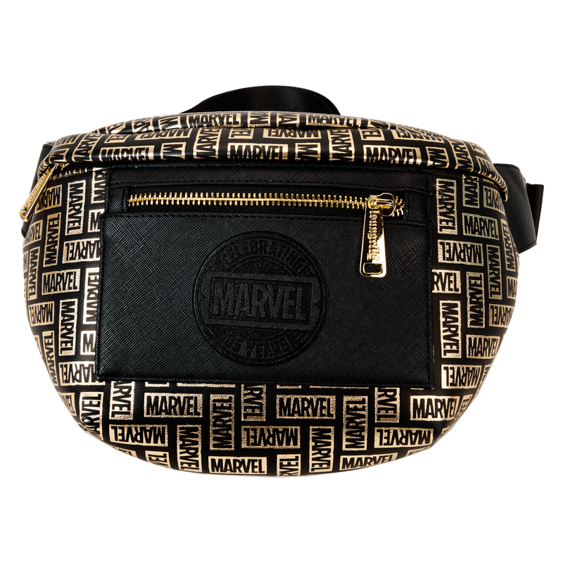 Marvel 85th Anniversary All-Over Print Logo Convertible Belt Bag, , hi-res view 1