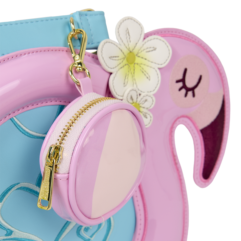 Loungefly Flamingo Pool Float Figural Crossbody Bag with Coin Bag, , hi-res view 5