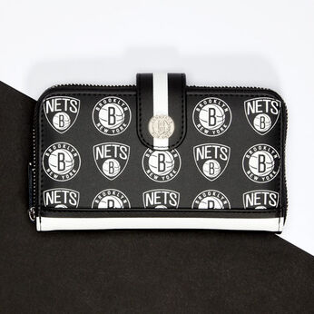 NBA Brooklyn Nets Logo Zip Around Wallet, Image 2