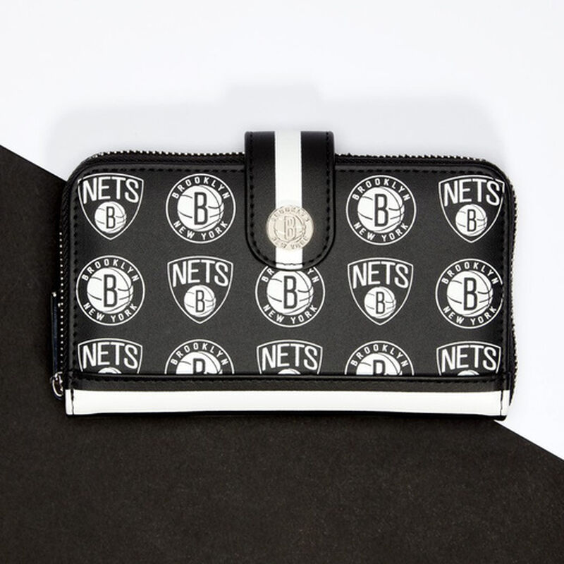 NBA Brooklyn Nets Logo Zip Around Wallet, , hi-res view 2