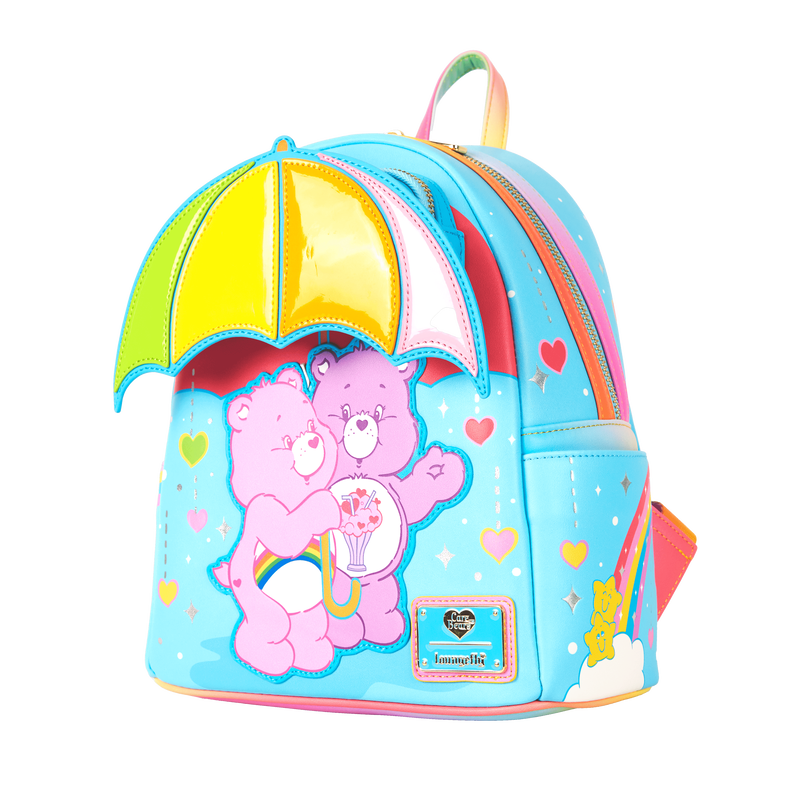 Care Bears Cheer Bear & Share Bear Rainbow Umbrella Mini Backpack, , hi-res view 3