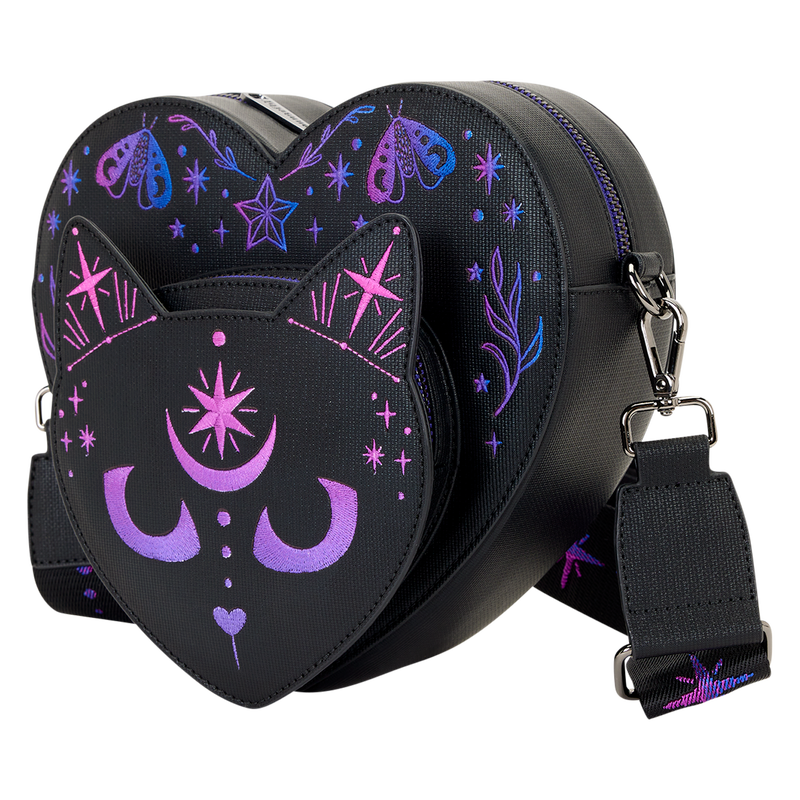 Loungefly Neon Cat Heart Figural Crossbody Bag, , hi-res view 3