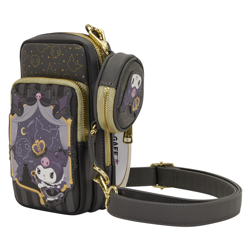 Sanrio Kuromi 20th Anniversary Cell Phone Crossbody Bag with Coin Bag, , hi-res view 6