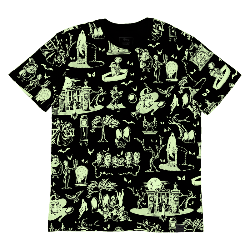 The Haunted Mansion All-Over Print Glow Unisex Tee, , hi-res view 4