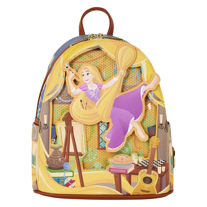 Tangled Rapunzel Glow Pin Trader Mini Backpack, , hi-res view 6