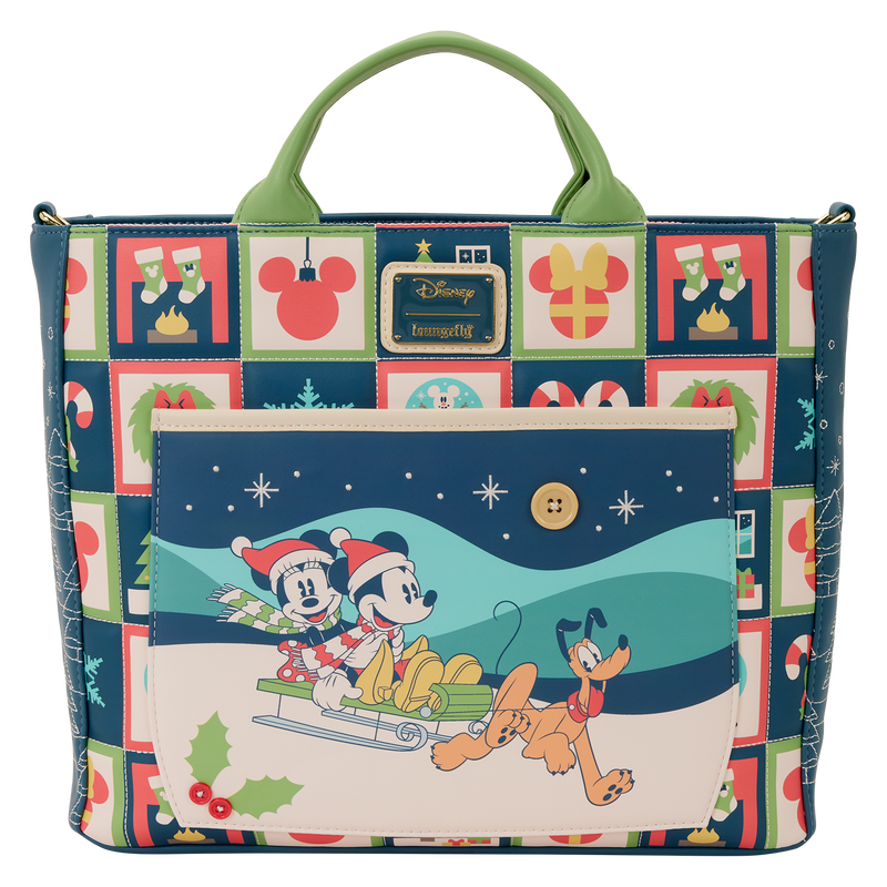 Mickey & Friends Holiday Convertible Backpack & Tote Crossbody Bag, , hi-res view 1