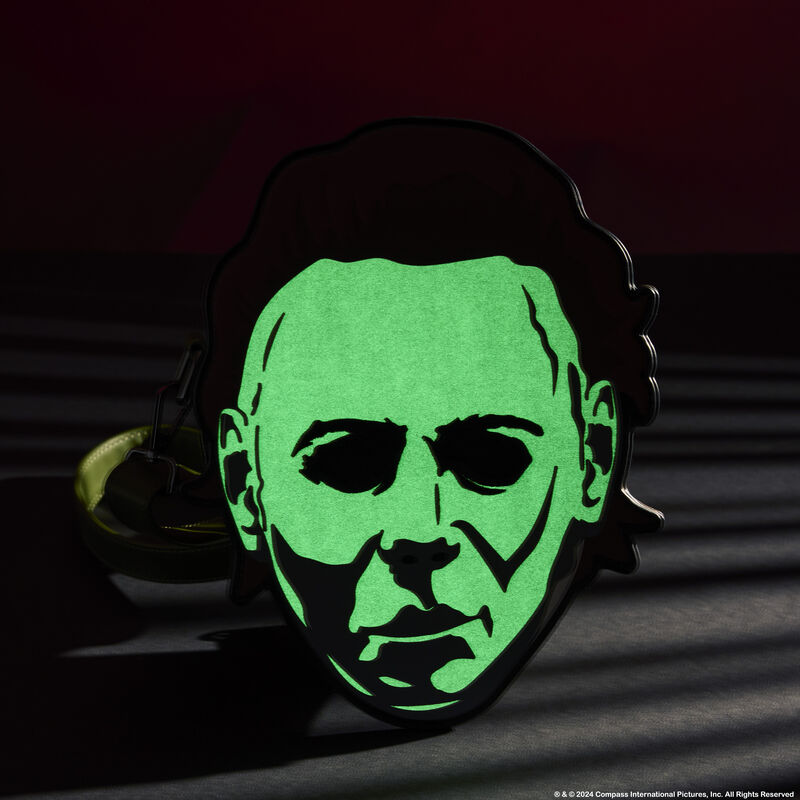 Halloween Michael Myers Mask Glow Crossbody Bag, , hi-res view 3