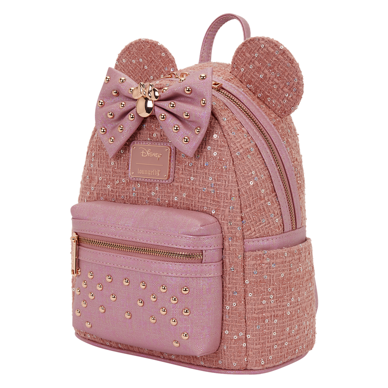 Exclusive Minnie Mouse Glitter Tweed Mini Backpack, , hi-res view 4