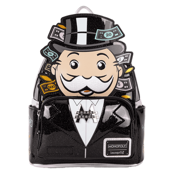 Monopoly 90th Anniversary Pennybags Glitter Cosplay Mini Backpack, Image 1