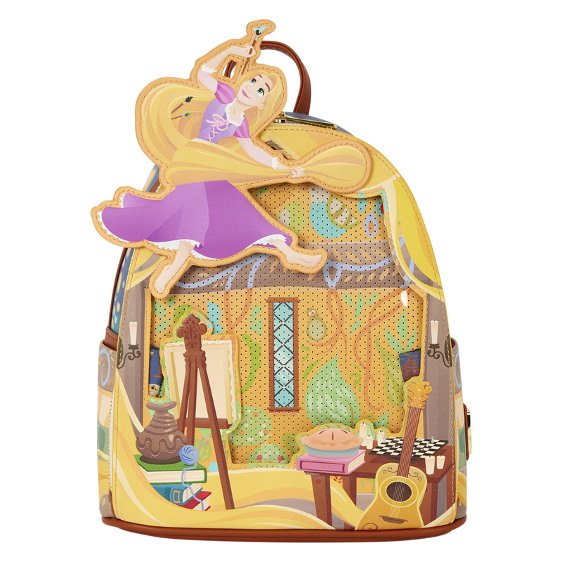Tangled Rapunzel Glow Pin Trader Mini Backpack, , hi-res view 1