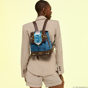 Exclusive Harry Potter Ravenclaw Banner Velvet Mini Backpack LFlifestyle1 Exclusive Harry Potter Ravenclaw Banner Velvet Mini Backpack, Image 2