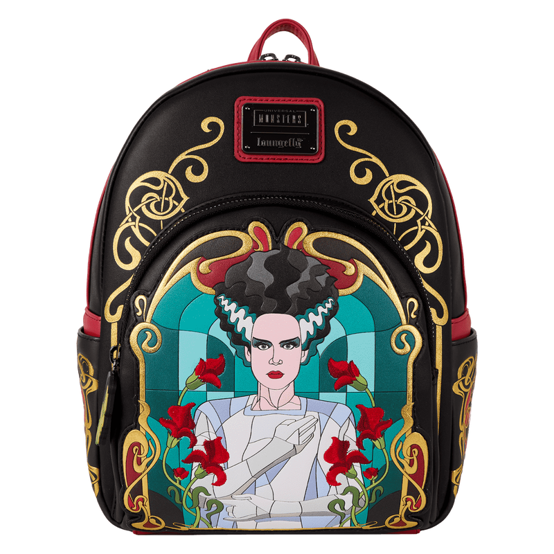 Universal Monsters The Bride Of Frankenstein Stained Glass Mini Backpack, , hi-res view 1