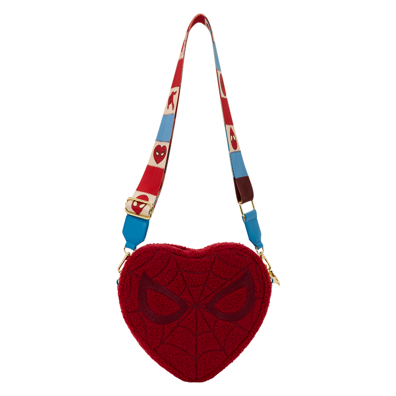 Spider-Man Sherpa Heart Shaped Crossbody Bag, , hi-res view 1