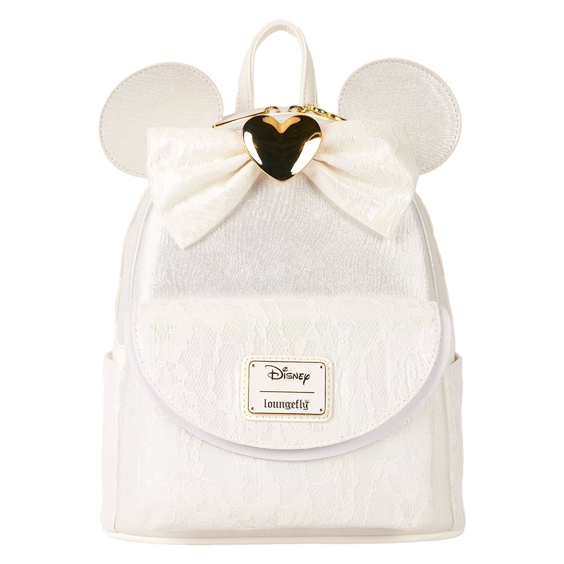 Minnie Mouse Iridescent Lace Wedding Mini Backpack, , hi-res view 1