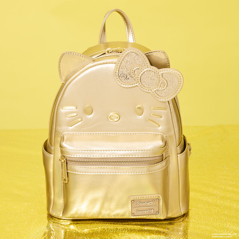 Limited Edition Sanrio Hello Kitty 50th Anniversary Gold Mini Backpack LFlifestyle1 view 2