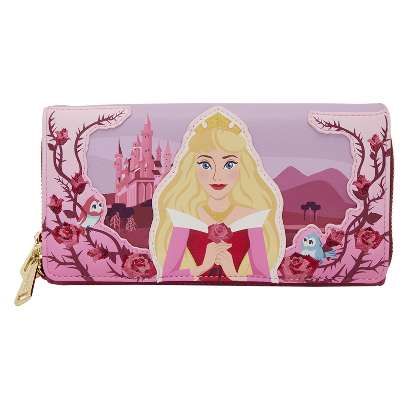 Sleeping Beauty Exclusive Princess Aurora Roses Wristlet Wallet, , hi-res view 1