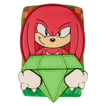 Sonic The Hedgehog Limited Edition Knuckles Emerald Glitter Accordion Wallet,  Sonic The Hedgehog Limited Edition Knuckles Emerald Glitter Accordion Wallet, Image 1