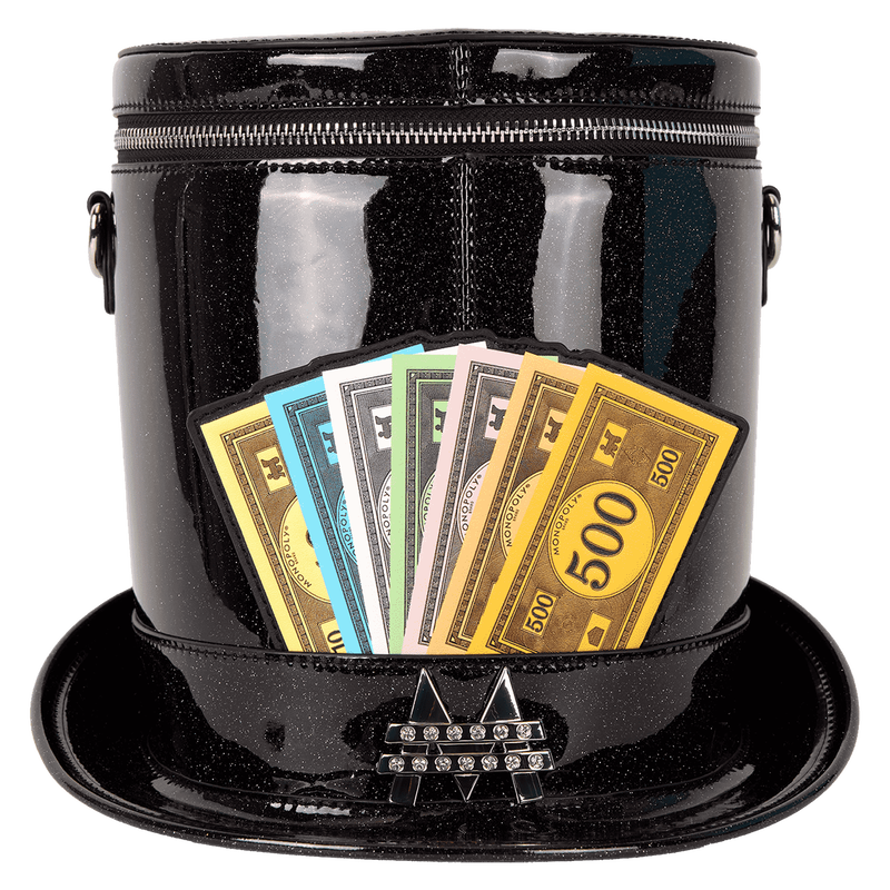 Monopoly 90th Anniversary Top Hat Glitter Figural Crossbody Bag, , hi-res view 4