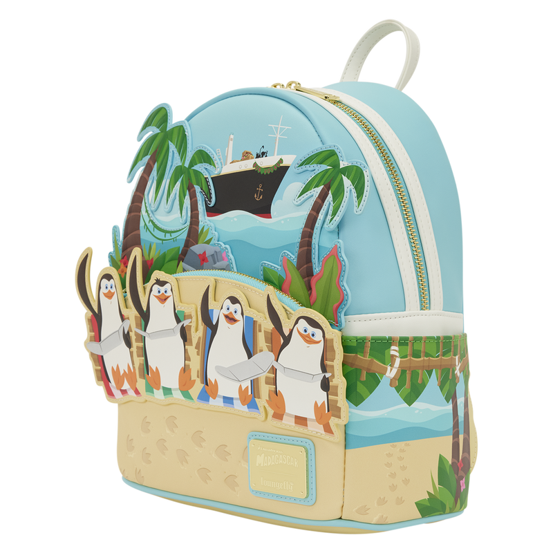 Madagascar Exclusive Penguins Beach Mini Backpack, , hi-res view 6