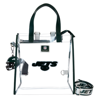 NFL New York Jets Clear Convertible Backpack & Tote Crossbody Stadium Bag, Image 1