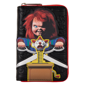 Chucky Clown Cosplay Zip Around Wallet,  Chucky Clown Cosplay Zip Around Wallet, Image 1
