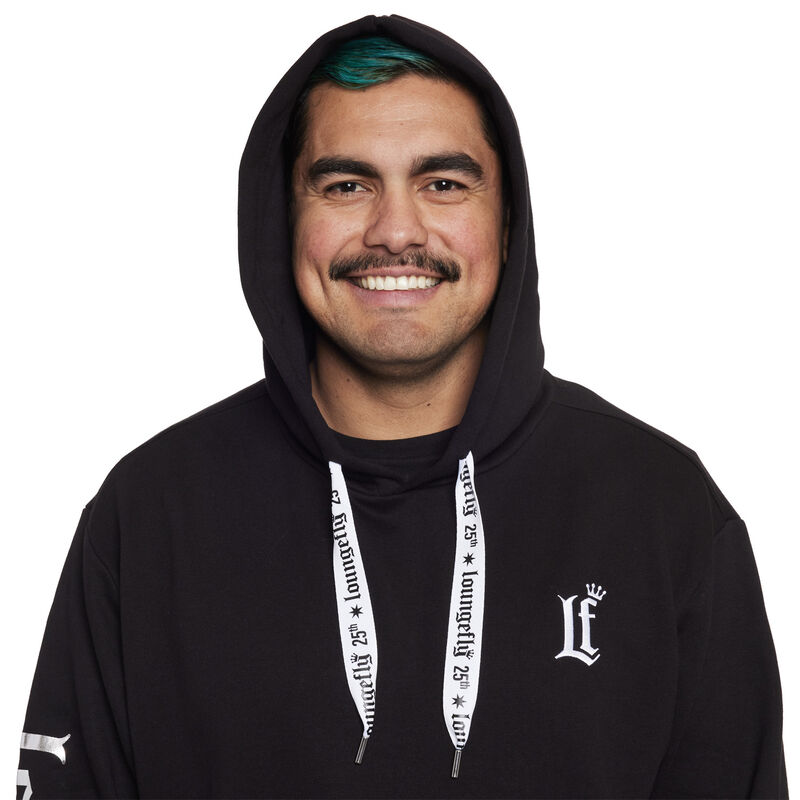 Loungefly 25th Anniversary Logo Black Unisex Hoodie, , hi-res view 8