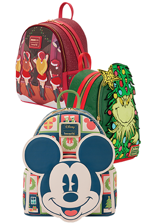 Selection of Christmas Loungefly accessories Selection of Loungefly Christmas themed accessories