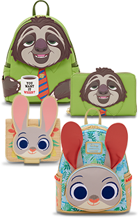 Selection of Zootropolis Loungefly accessories