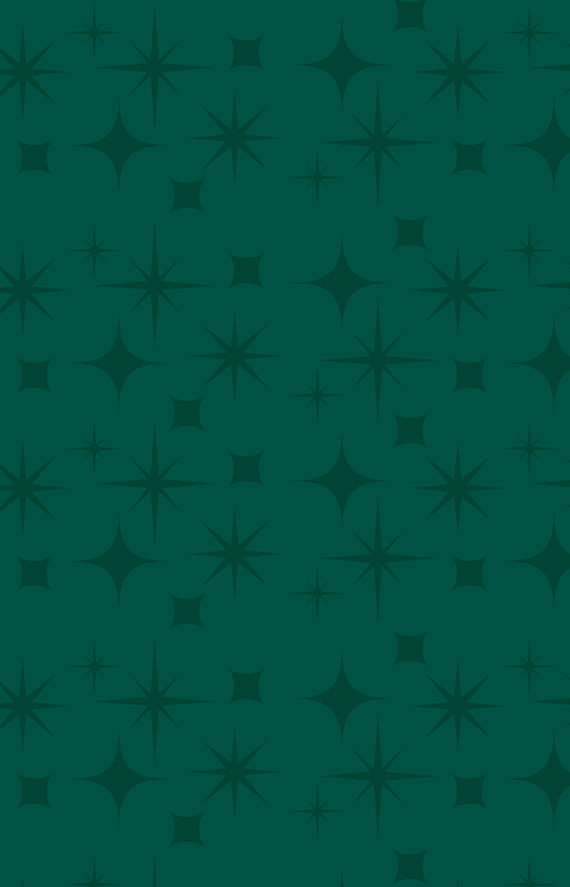 Dark green background with Christmas star pattern