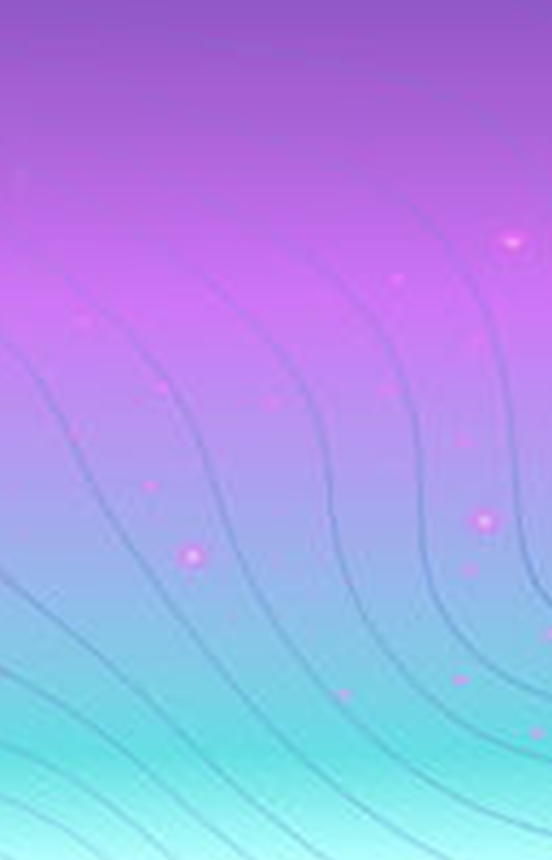 purple and teal gradient with lines and stars