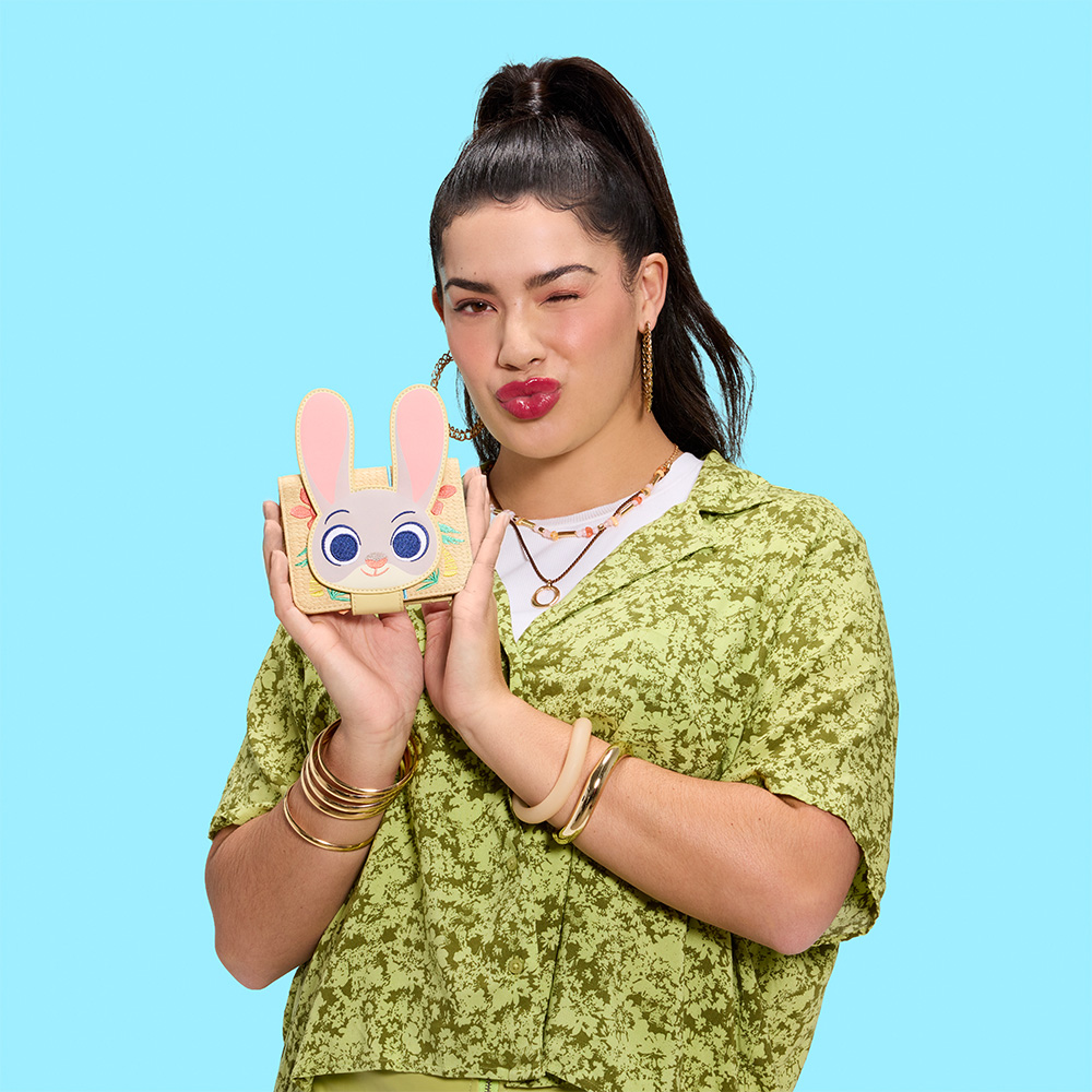 model showcasing Loungefly Zootropolis 2 wallet