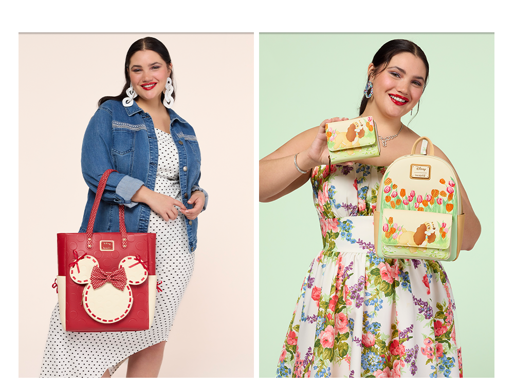 Loungefly Minnie Rocks the Dots and Lady and the Tramp collections